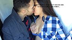 british indian couple passionate kissing
