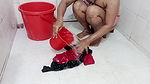 My aunty wash cleaning clothes I’m fucking my aunty in her ass hole