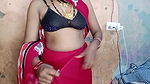 Bedroom sex Mom fucks while she was wearing saree