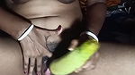 Bhabhi Herself Had Fun with a Big Cucumber
