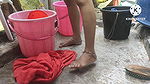 Bhabhi ki hot bathing outside with sex Indian house