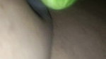 Busty slut inserts cucumber in her cunt