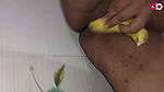 Desi Angel Solo Fingering And masturbating With Banana In romantically and horny mood