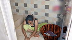 Desi Indian thirsty sister-in-law left while bathing