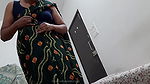 Desi Sexy Hot Cute Indian Bhabhi Wearing Dark Green Saree