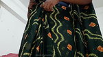 Desi Sexy Hot Cute Indian Bhabhi Wearing Dark Green Saree