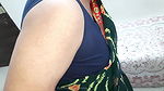 Desi Sexy Hot Cute Indian Bhabhi Wearing Dark Green Saree