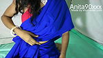 Indian hot bhabi ki blue saree me jaberdast chudai hindi sex