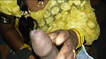 newly married bhabhi in yellowari blowjob