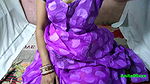 Indian housewife fucking in perple saree in home