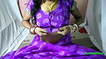 Indian housewife fucking in perple saree in home