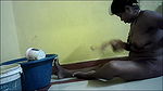 Indian village hot house wife bathing and preshup