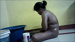 Indian village hot house wife bathing and preshup