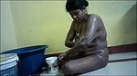 Indian village hot house wife bathing and preshup