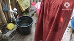 Indian Woman Washing Outside