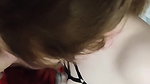 NAUGHTY BABE IN SEXY DRESS SUCKING STRANGERS COCK