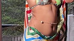 INSTA MODEL SEXY BHABHI FIGURE BABE NIDHI IN BRA SAREE TOO EROTIC TEASE