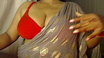 Desi hot red bra girl has fun by showing her boobs