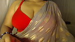 Desi hot red bra girl has fun by showing her boobs