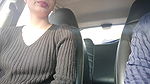 Doggystyle handjob for friend in car outdoors – risky sex, hornycouple149
