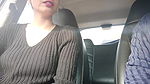 Doggystyle handjob for friend in car outdoors – risky sex, hornycouple149