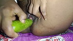 Desi sexy bhabhi is having that fun with cucumber