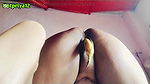 Banana & Mobile Stand Fucked with Hot Bengali Girl