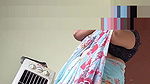 Desi bhabhi Saree blouse and bra wearing front of devar
