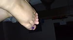 wife giving hubby a foot job