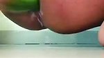 I fuck my ass wih cucumber, But my asshole is so small this cucumber hurts in it