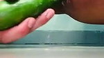 I fuck my ass wih cucumber, But my asshole is so small this cucumber hurts in it
