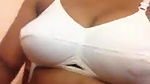 bhabhi in white bra changing top