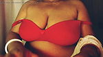 Hot Girl Open Red Bra Nude Sexy Boobs Press