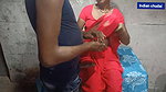 Hot Bhabhi in Red saree fucking with dever