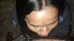 Jungle at night cum in mouth and blowjob