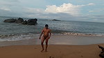 Indian twink nude in public on the beach