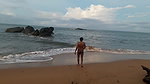 Indian twink nude in public on the beach