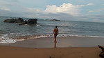 Indian twink nude in public on the beach