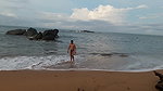 Indian twink nude in public on the beach