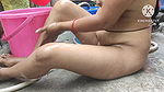Indian Girl Washes Her Perfect Body