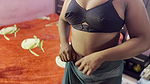 indian girl dress changing press her big boobs