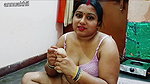Indian desi maid left by owner to cook Sammy