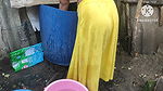 Indian bhabhi bathing outside hot