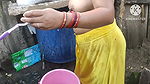 Indian bhabhi bathing outside hot