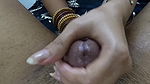Hot Indian handjob gives bhabhi saree indian oil massage cock
