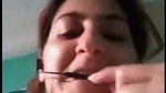 Beautiful girl showing