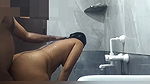 Famous tamil item aunty fucking without condom doggy style bathroom