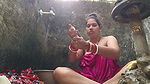 Desi indian bihari wife having bath and saree remove boob show in birth room