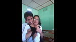 college student empty class hard kiss