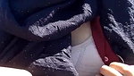 Hijabi collgeGrl Showing Her Puff Boobs to Lover Outdoor